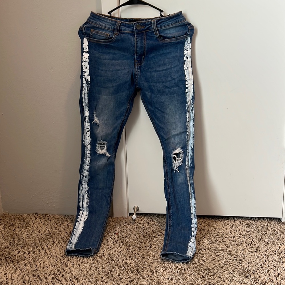 Amazon Mens skinny fit 28” denim stretch skinny jeans